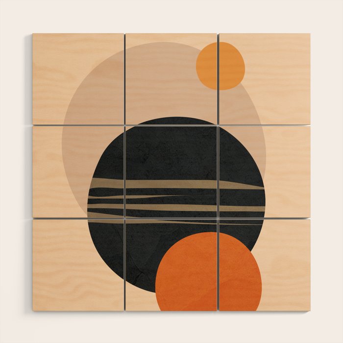 Abstract Shapes 12 Wood Wall Art Gallery Image 1