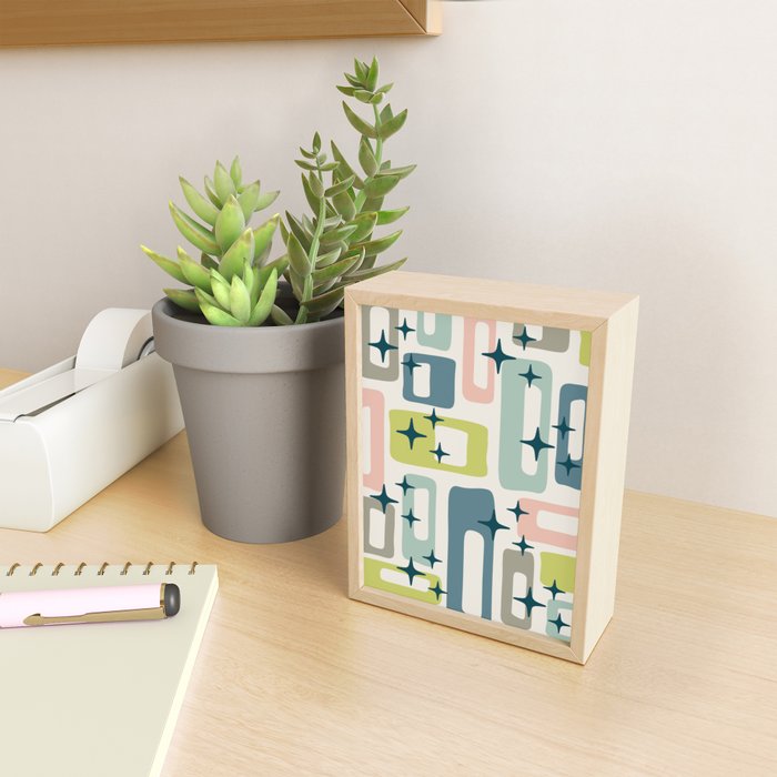 Mid Century Modern Abstract Pattern 236 Mid Mod Googie Mini Art Print Gallery Image 2