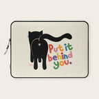 Put It Behind You - Funny Cat Butt Pun Laptop Sleeve Gallery Image 1