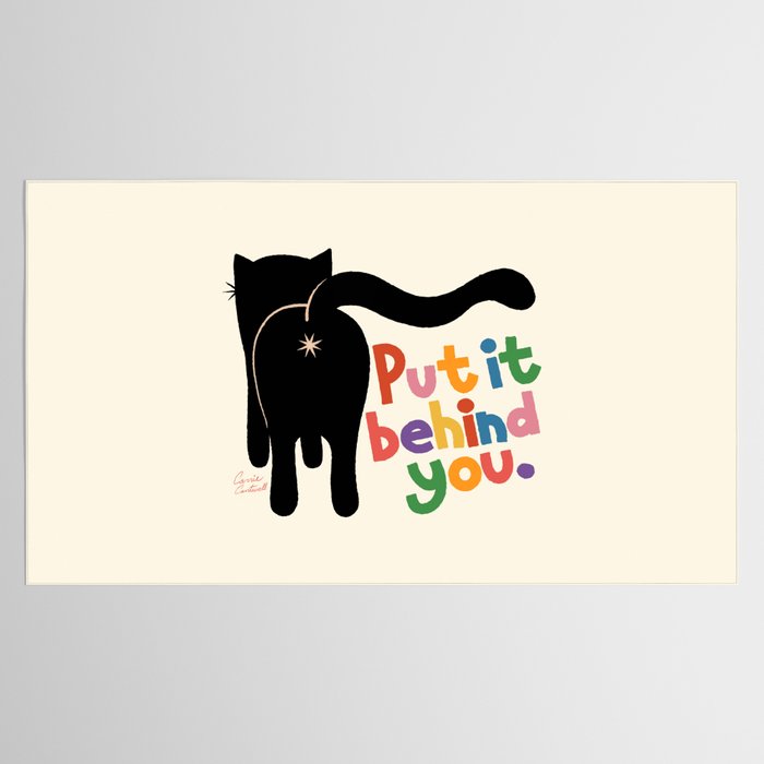 Put It Behind You - Funny Cat Butt Pun Tablecloth Gallery Image 2