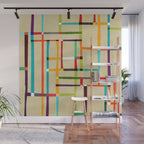 The map (after Mondrian) Wall Mural Gallery Image 1