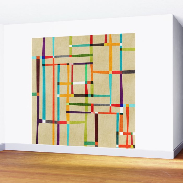 The map (after Mondrian) Wall Mural Gallery Image 2