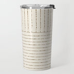 Lines (Cream & Chocolate) Travel Mug Gallery Image 2