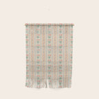 Vintage rose flower bouquet stripe art pattern Wall Hanging Gallery Image 1
