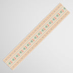 Vintage rose flower bouquet stripe art pattern Table Runner Gallery Image 3