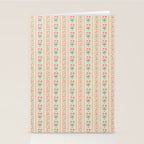 Vintage rose flower bouquet stripe art pattern Stationery Card Gallery Image 2
