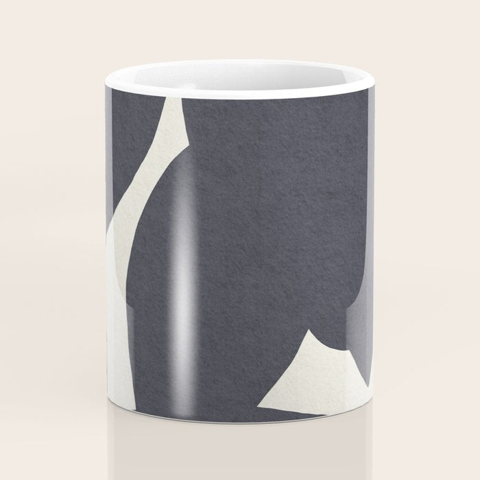 Abstract botanical black leaves Coffee Mug Gallery Image 4