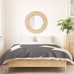 Abstract botanical black leaves Duvet Cover Gallery Image 3