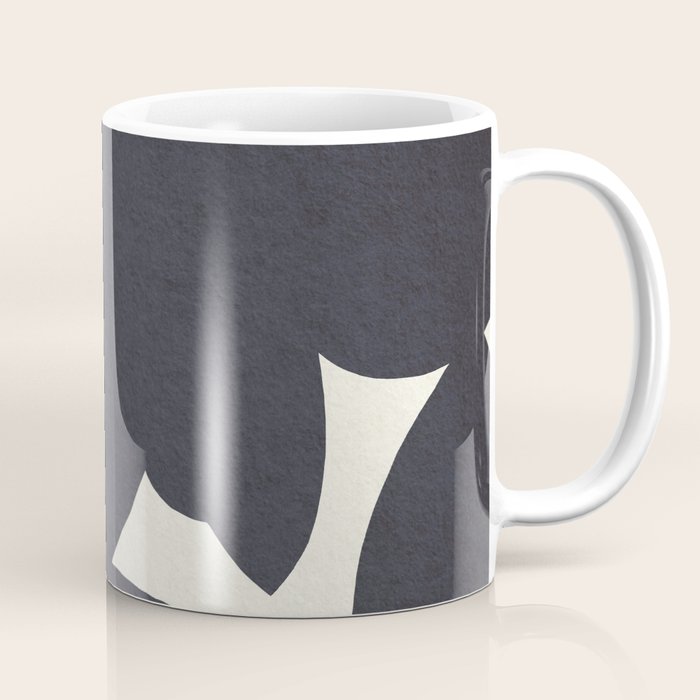 Abstract botanical black leaves Coffee Mug Gallery Image 1