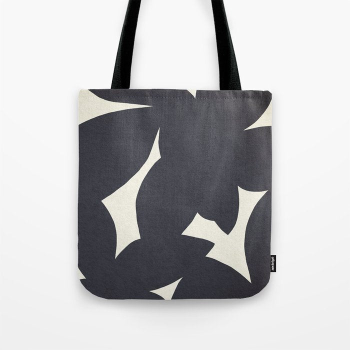 Abstract botanical black leaves Tote Bag Gallery Image 1