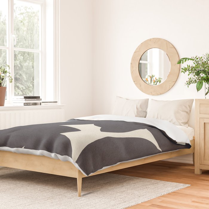 Abstract botanical black leaves Duvet Cover Gallery Image 2