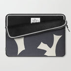 Abstract botanical black leaves Laptop Sleeve Gallery Image 2