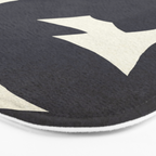 Abstract botanical black leaves Bath Mat Gallery Image 3