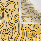 Yellow Bow Print Wall Tapestry Gallery Image 3