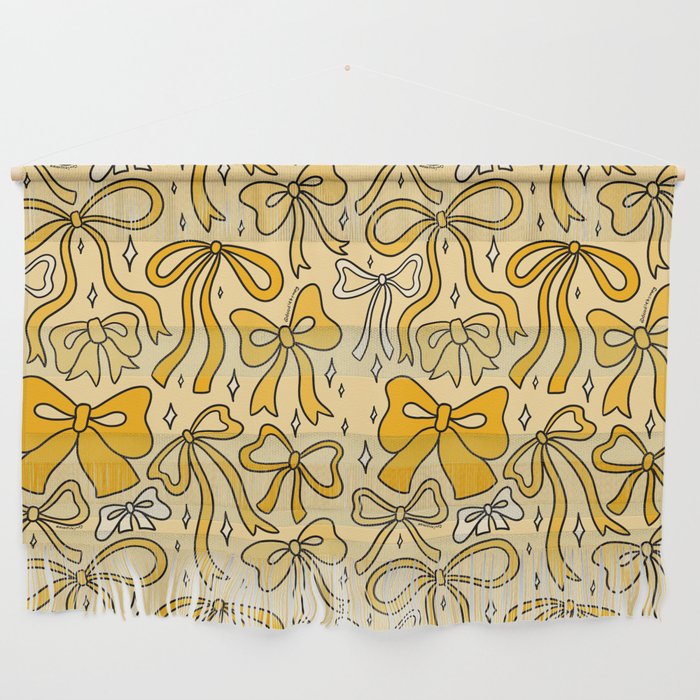 Yellow Bow Print Wall Hanging Gallery Image 1