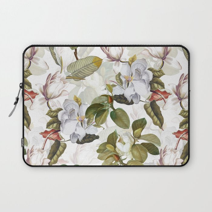 Vintage & Shabby Chic - Spring Flowers Magnolia Botanical Garden Laptop Sleeve Gallery Image 1