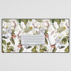 Vintage & Shabby Chic - Spring Flowers Magnolia Botanical Garden Desk Mat Gallery Image 1