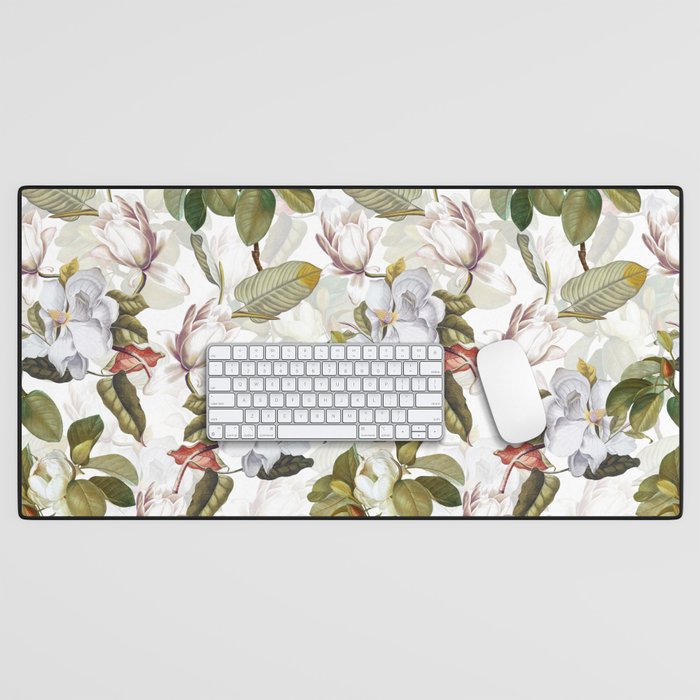 Vintage & Shabby Chic - Spring Flowers Magnolia Botanical Garden Desk Mat Gallery Image 1