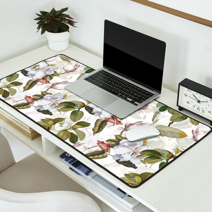 Vintage & Shabby Chic - Spring Flowers Magnolia Botanical Garden Desk Mat Gallery Image 2
