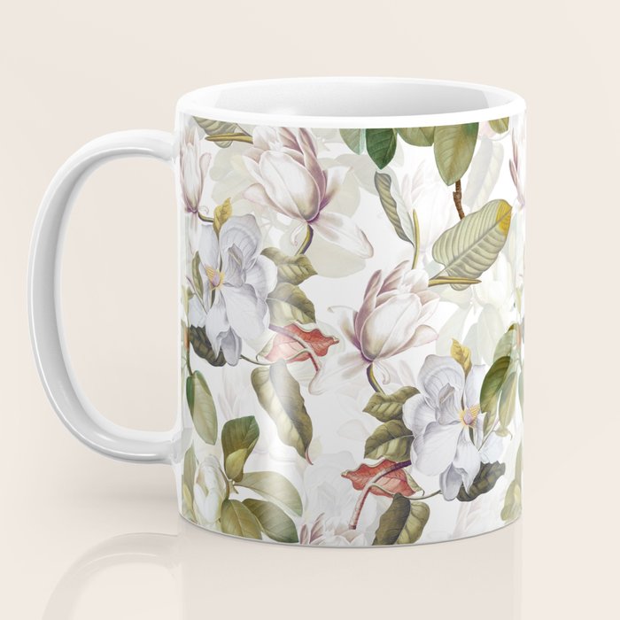 Vintage & Shabby Chic - Spring Flowers Magnolia Botanical Garden Coffee Mug Gallery Image 3