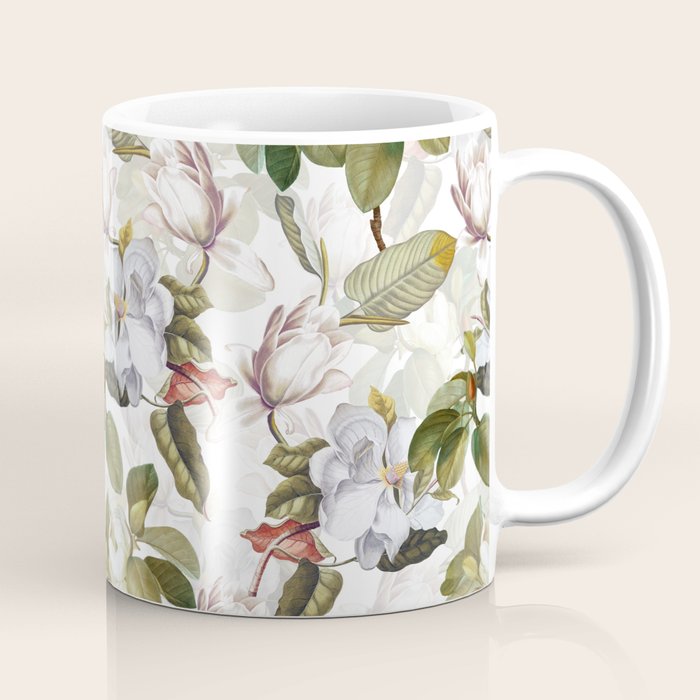 Vintage & Shabby Chic - Spring Flowers Magnolia Botanical Garden Coffee Mug Gallery Image 1