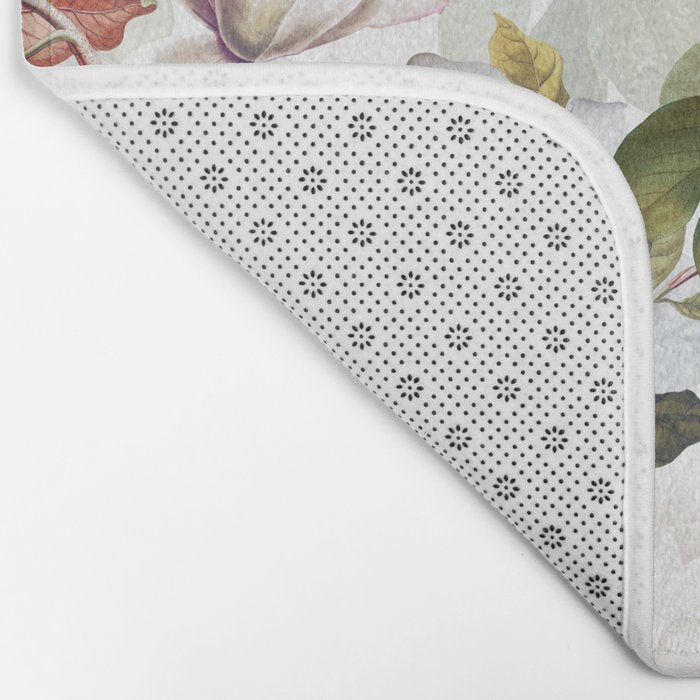 Vintage & Shabby Chic - Spring Flowers Magnolia Botanical Garden Bath Mat Gallery Image 2