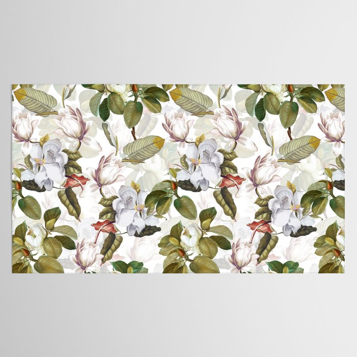Vintage & Shabby Chic - Spring Flowers Magnolia Botanical Garden Tablecloth Gallery Image 2