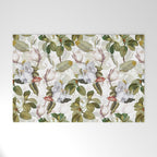 Vintage & Shabby Chic - Spring Flowers Magnolia Botanical Garden Welcome Mat Gallery Image 1