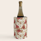 pattern lush red, beige and white peonies Wine Chiller Gallery Image 1