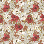 pattern lush red, beige and white peonies Coffee Mug Gallery Image 2
