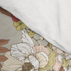 pattern lush red, beige and white peonies Comforter Gallery Image 4