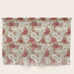 pattern lush red, beige and white peonies Wall Hanging Gallery Image 1