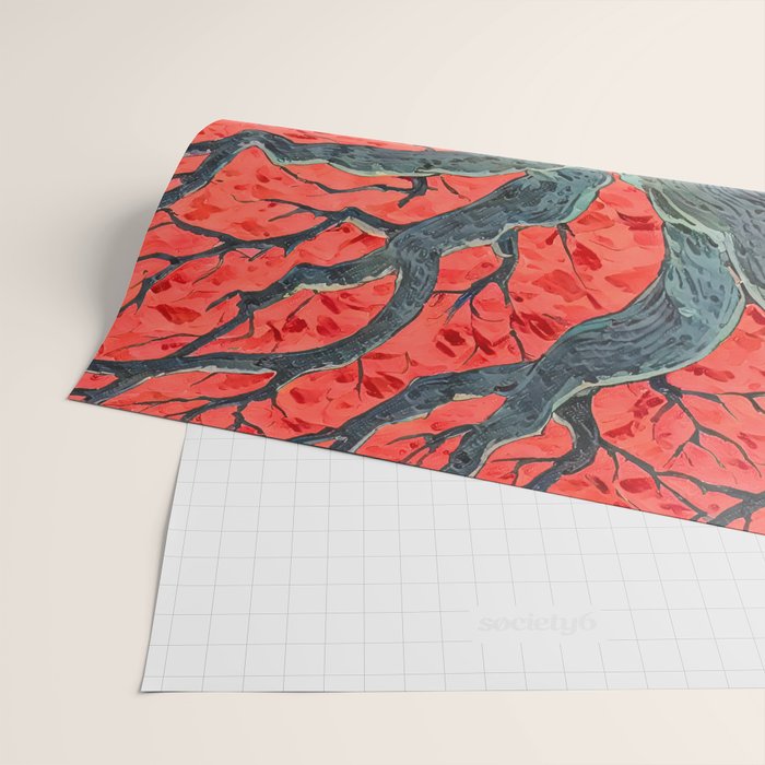 Hen The Master - A Contemporary Ukiyo-e Nature Landscape Wrapping Paper Gallery Image 2