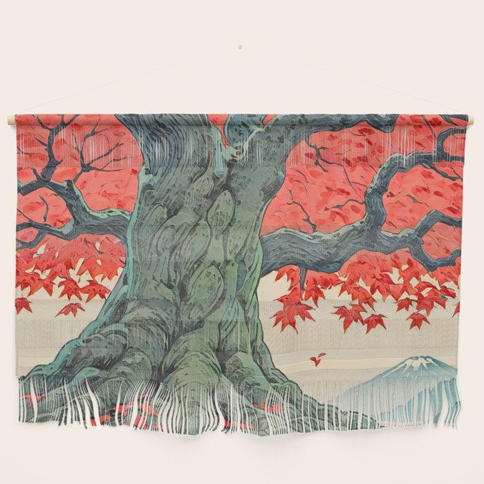 Hen The Master - A Contemporary Ukiyo-e Nature Landscape Wall Hanging Gallery Image 1