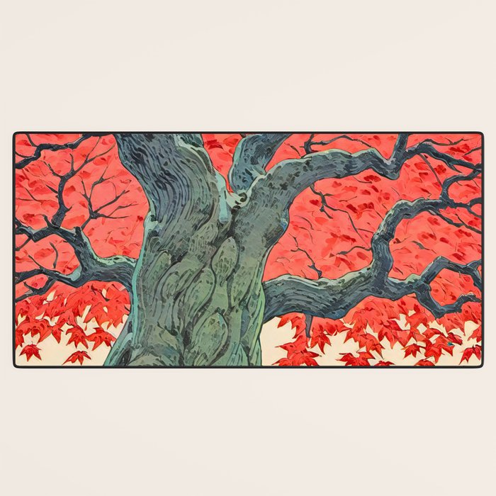 Hen The Master - A Contemporary Ukiyo-e Nature Landscape Desk Mat Gallery Image 3