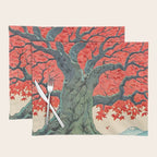 Hen The Master - A Contemporary Ukiyo-e Nature Landscape Placemat Gallery Image 1