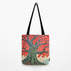 Hen The Master - A Contemporary Ukiyo-e Nature Landscape Tote Bag Gallery Image 2