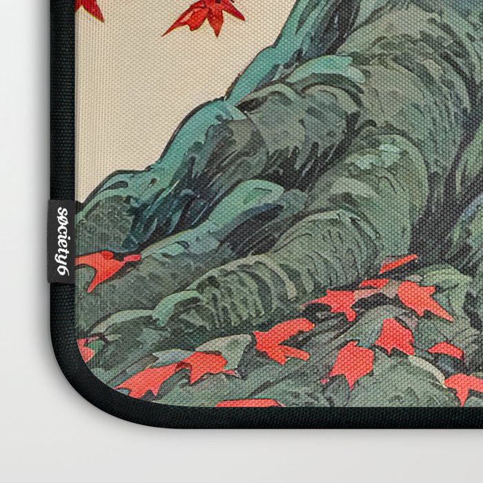 Hen The Master - A Contemporary Ukiyo-e Nature Landscape Laptop Sleeve Gallery Image 3