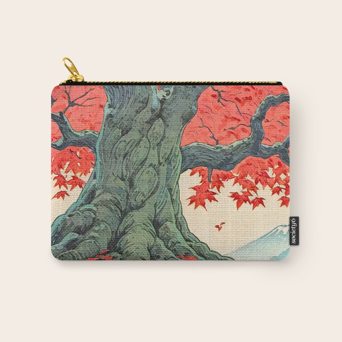 Hen The Master - A Contemporary Ukiyo-e Nature Landscape Carry All Pouch Gallery Image 1