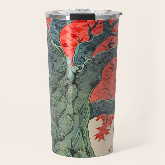 Hen The Master - A Contemporary Ukiyo-e Nature Landscape Travel Mug Gallery Image 1