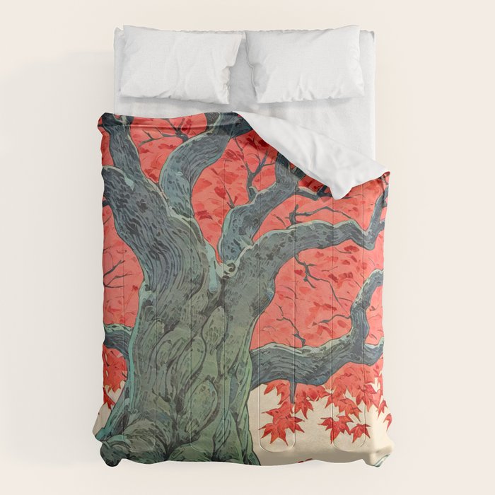 Hen The Master - A Contemporary Ukiyo-e Nature Landscape Comforter Gallery Image 6