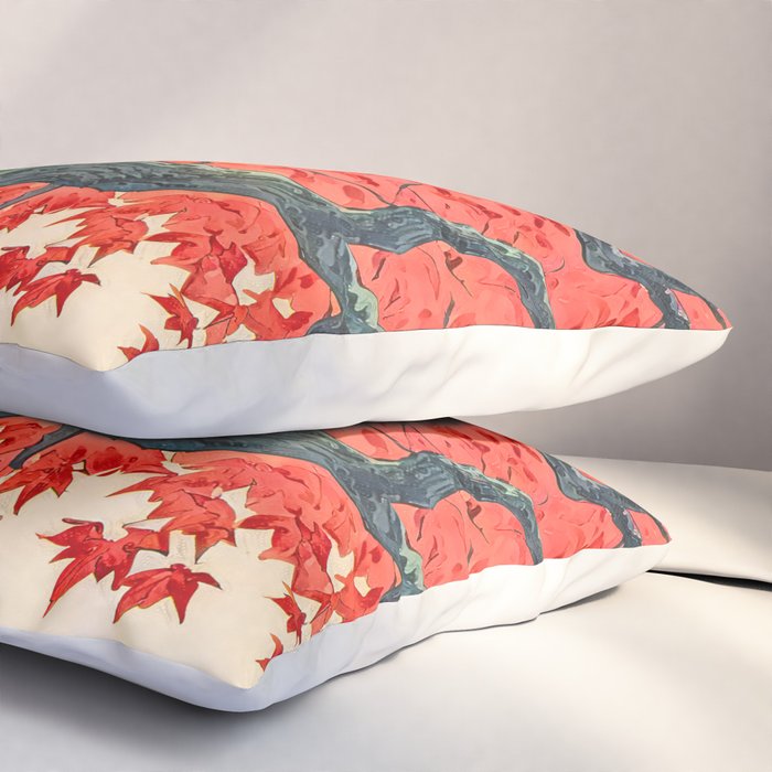 Hen The Master - A Contemporary Ukiyo-e Nature Landscape Pillow Sham Gallery Image 3