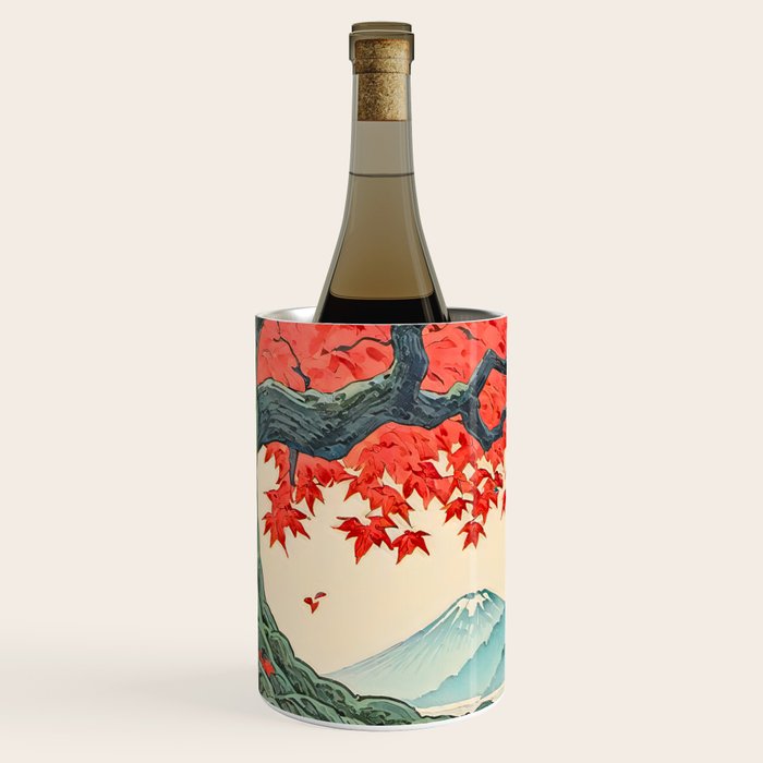 Hen The Master - A Contemporary Ukiyo-e Nature Landscape Wine Chiller Gallery Image 3