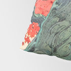 Hen The Master - A Contemporary Ukiyo-e Nature Landscape Pillow Sham Gallery Image 4