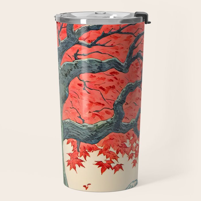 Hen The Master - A Contemporary Ukiyo-e Nature Landscape Travel Mug Gallery Image 2
