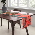 Hen The Master - A Contemporary Ukiyo-e Nature Landscape Table Runner Gallery Image 2
