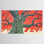 Hen The Master - A Contemporary Ukiyo-e Nature Landscape Tablecloth Gallery Image 2
