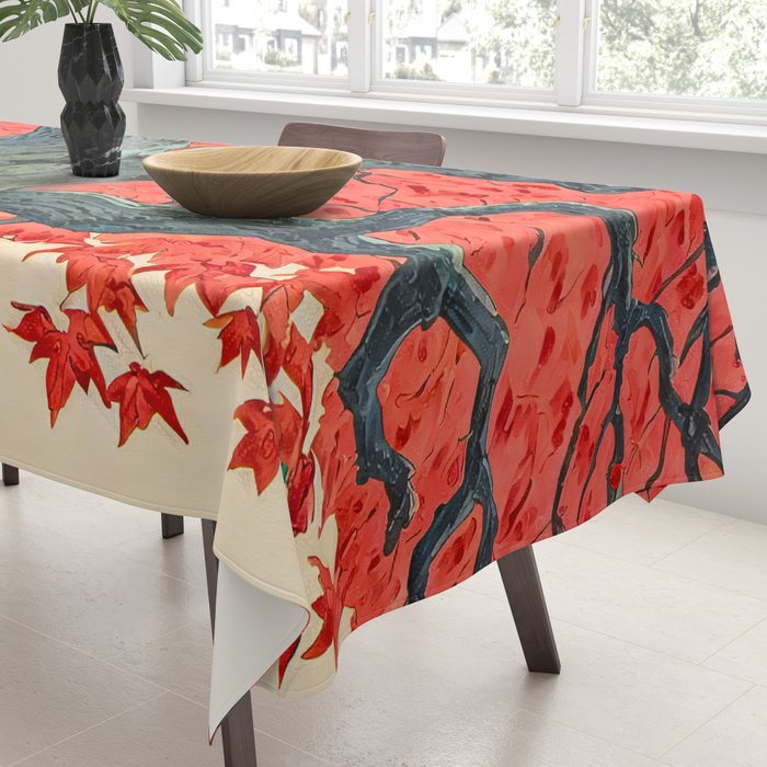 Hen The Master - A Contemporary Ukiyo-e Nature Landscape Tablecloth Gallery Image 3