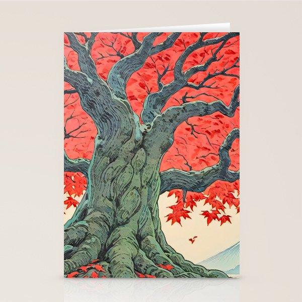 Hen The Master - A Contemporary Ukiyo-e Nature Landscape Stationery Card Gallery Image 1