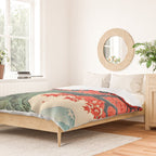Hen The Master - A Contemporary Ukiyo-e Nature Landscape Duvet Cover Gallery Image 2